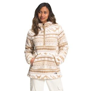 The North Face Women's Cream and Tan Teddy Jacket
